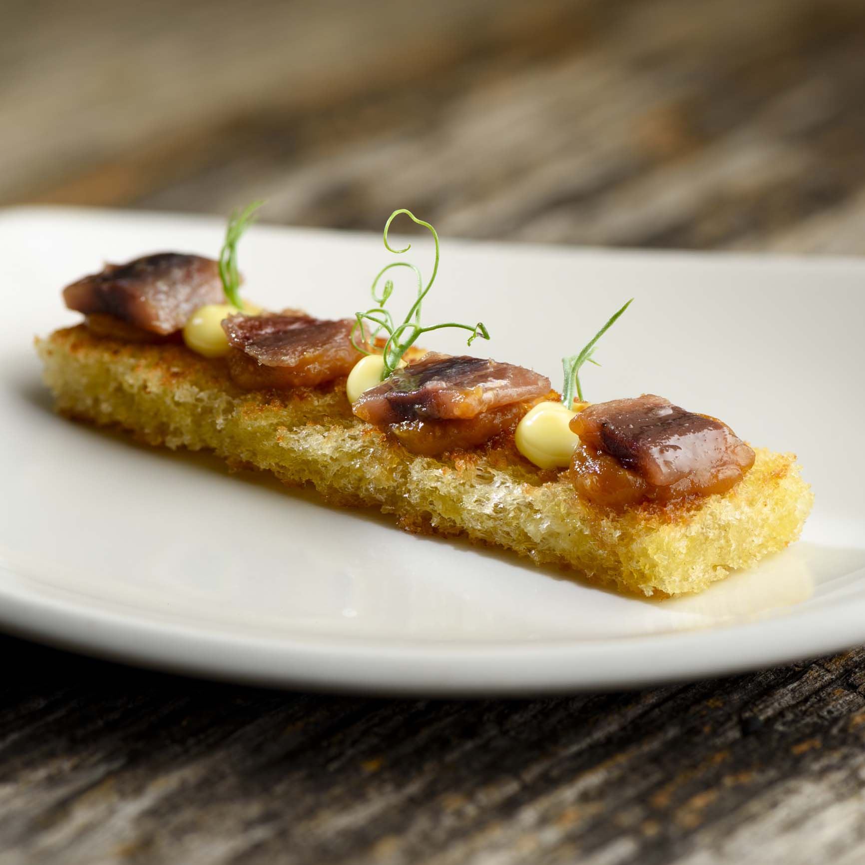 Miso toast with Basque Cantabrian Anchovies